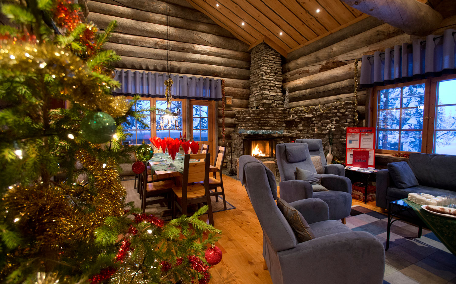 Santa's Lapland Log Cabin Holidays 4 Bedroom Christmas Cabins 'A'
